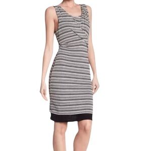 Bordeaux For Anthropologie Twisted Linears Striped Sleeveless Dress Size M-NWT